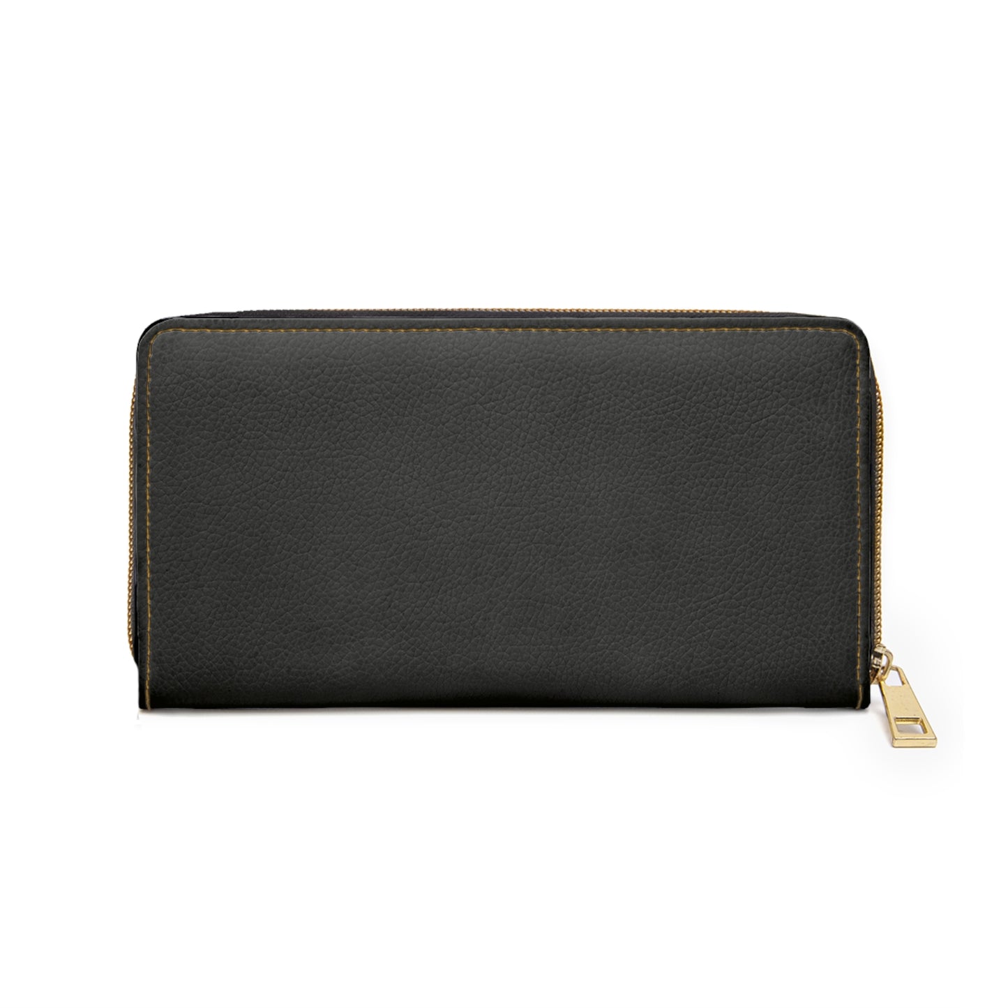 Classic Black Zip Wallet — Leather-Look Zippered Wallet for Cards & Cash