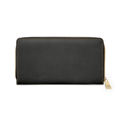 Classic Black Zip Wallet — Leather-Look Zippered Wallet for Cards & Cash
