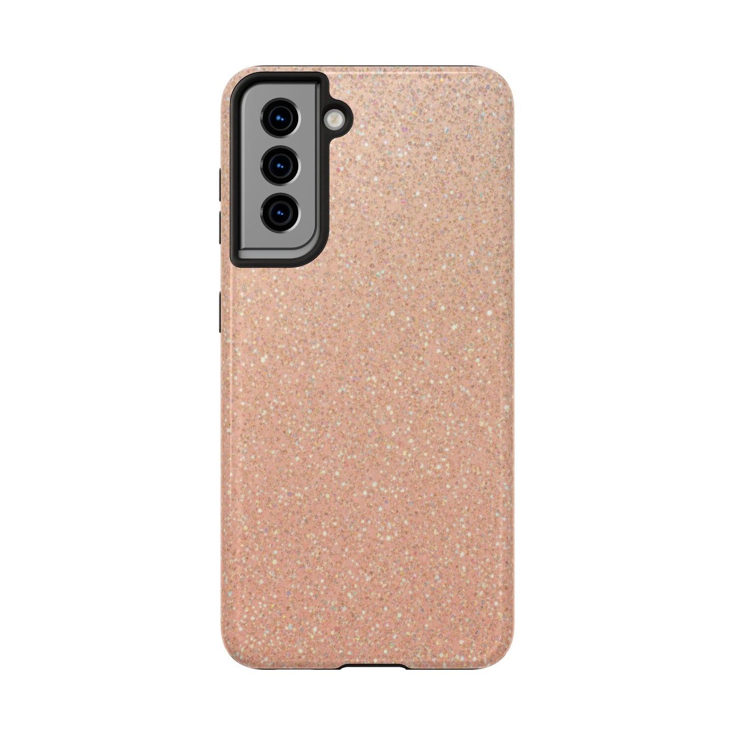 Glitter Rose Gold Tough Phone Case — Sparkling Protective iPhone Cover