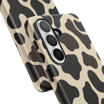 Cow Print Phone Case — Black & Cream Protective  Case