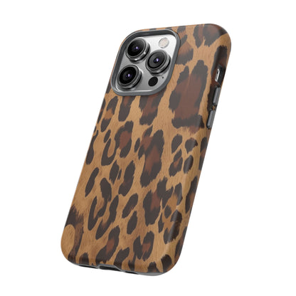 Leopard Print Tough Phone Case — Durable Animal Print Protective Cover