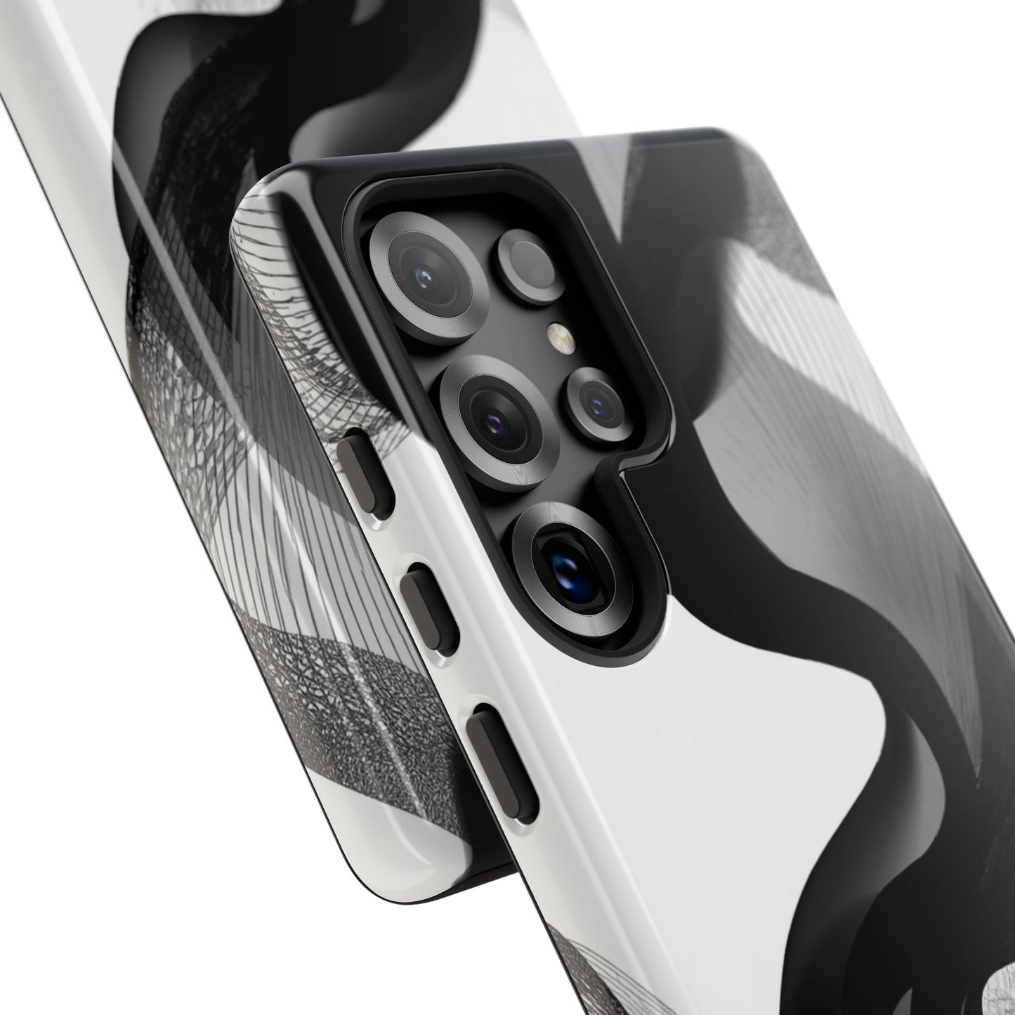 Phone Case — Monochrome Abstract Protective Cover