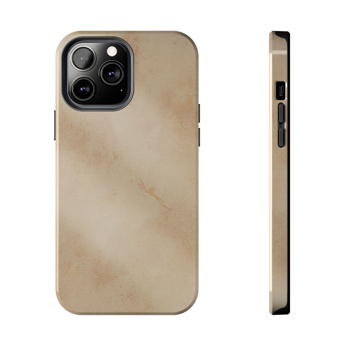 Tough Phone Case — Vintage Beige Marble Protective Phone Cover