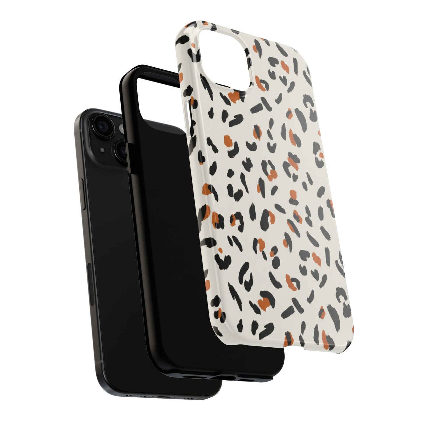 Leopard Print Tough Phone Case — Stylish Protective iPhone Cover