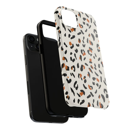 Leopard Print Tough Phone Case — Stylish Protective iPhone Cover