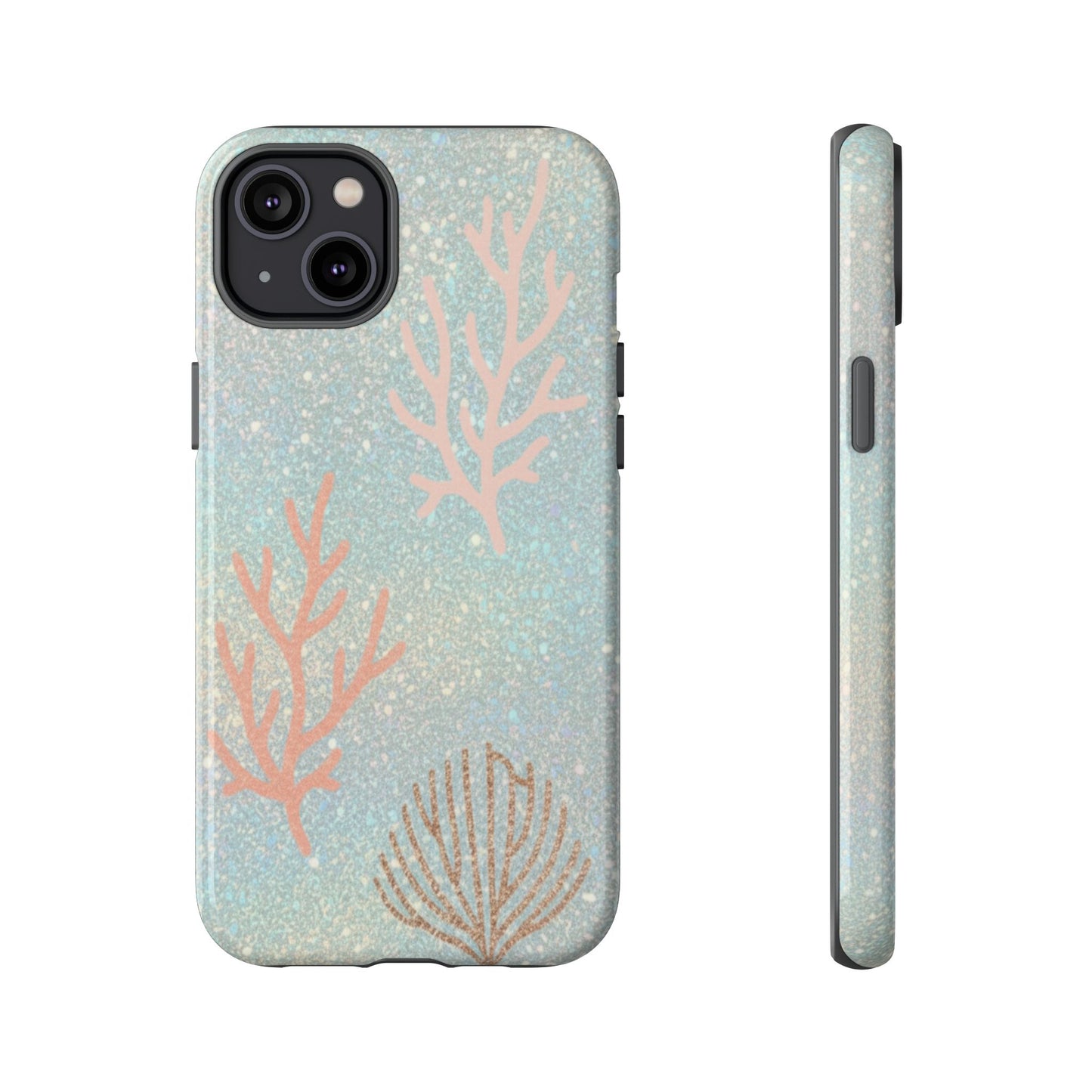 Seafoam Sparkle Phone Case – Coral & Seashell Tough Case