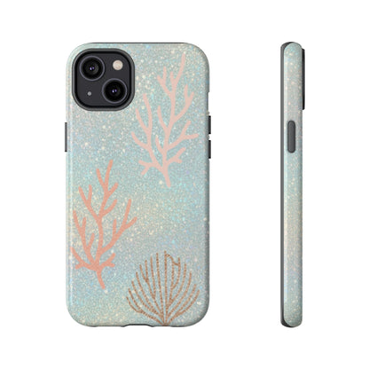 Seafoam Sparkle Phone Case – Coral & Seashell Tough Case