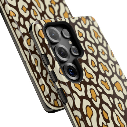 Leopard Print Tough Phone Case — Durable Protective iPhone Cover