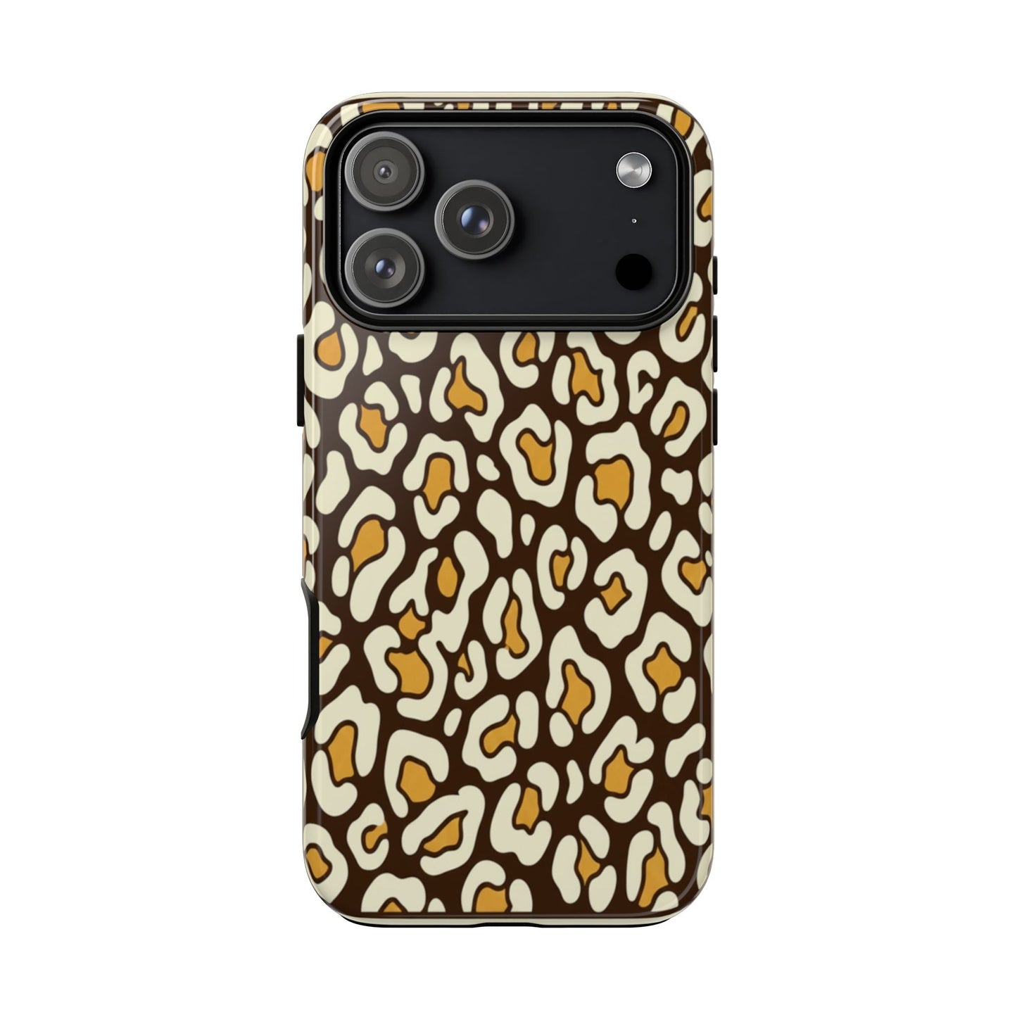 Leopard Print Tough Phone Case — Durable Protective iPhone Cover