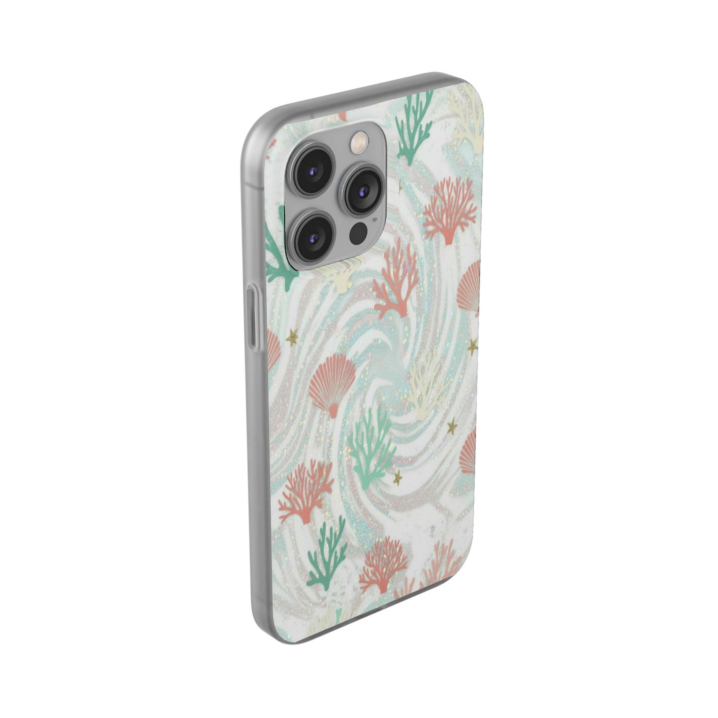 Pastel Seashell Phone Case — Coral Reef Wave iPhone Cover