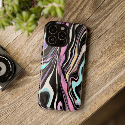 Abstract Marble Tough Phone Case — Pastel Swirl Protective Cover