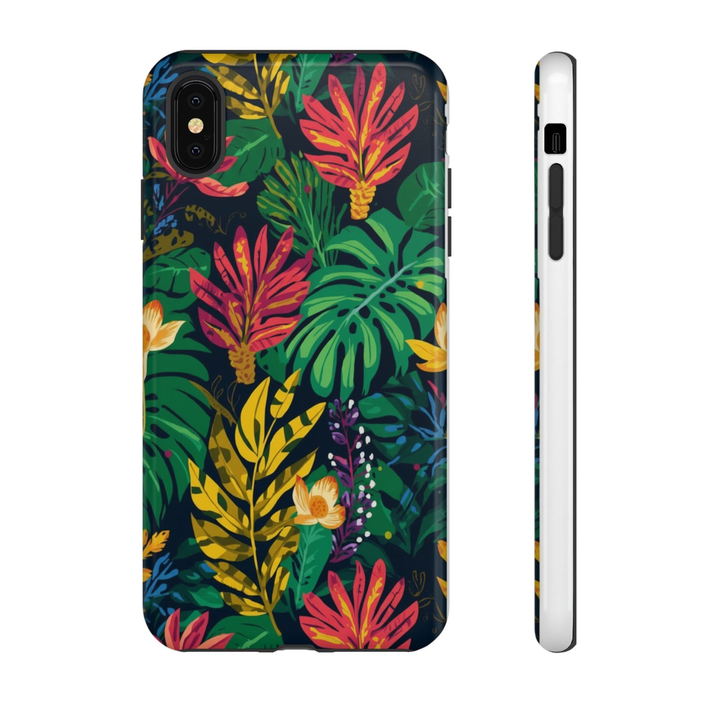 Tropical Floral Phone Case — Vibrant Jungle Leaf Protective Cover