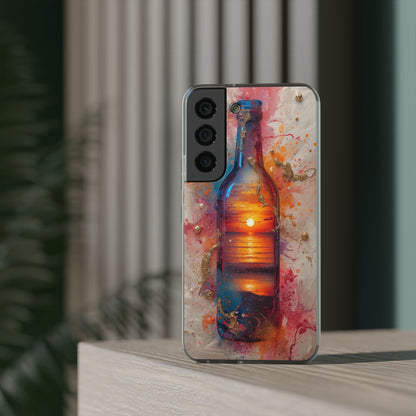 Copy of Floral Holographic Phone Case — Iridescent Leaves & Flowers Flexi Case