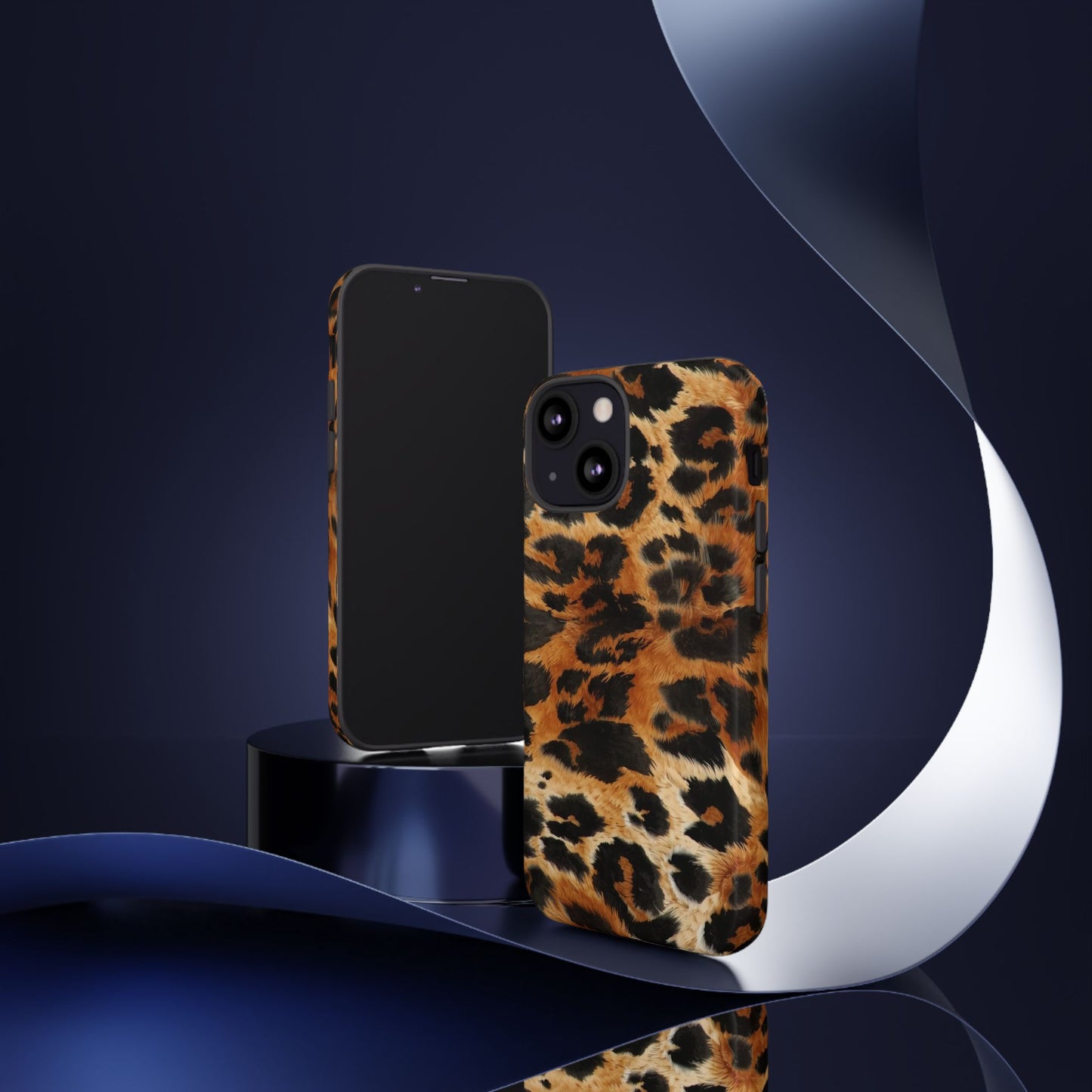 Leopard Print Tough Phone Case – Rugged Protective iPhone Cover