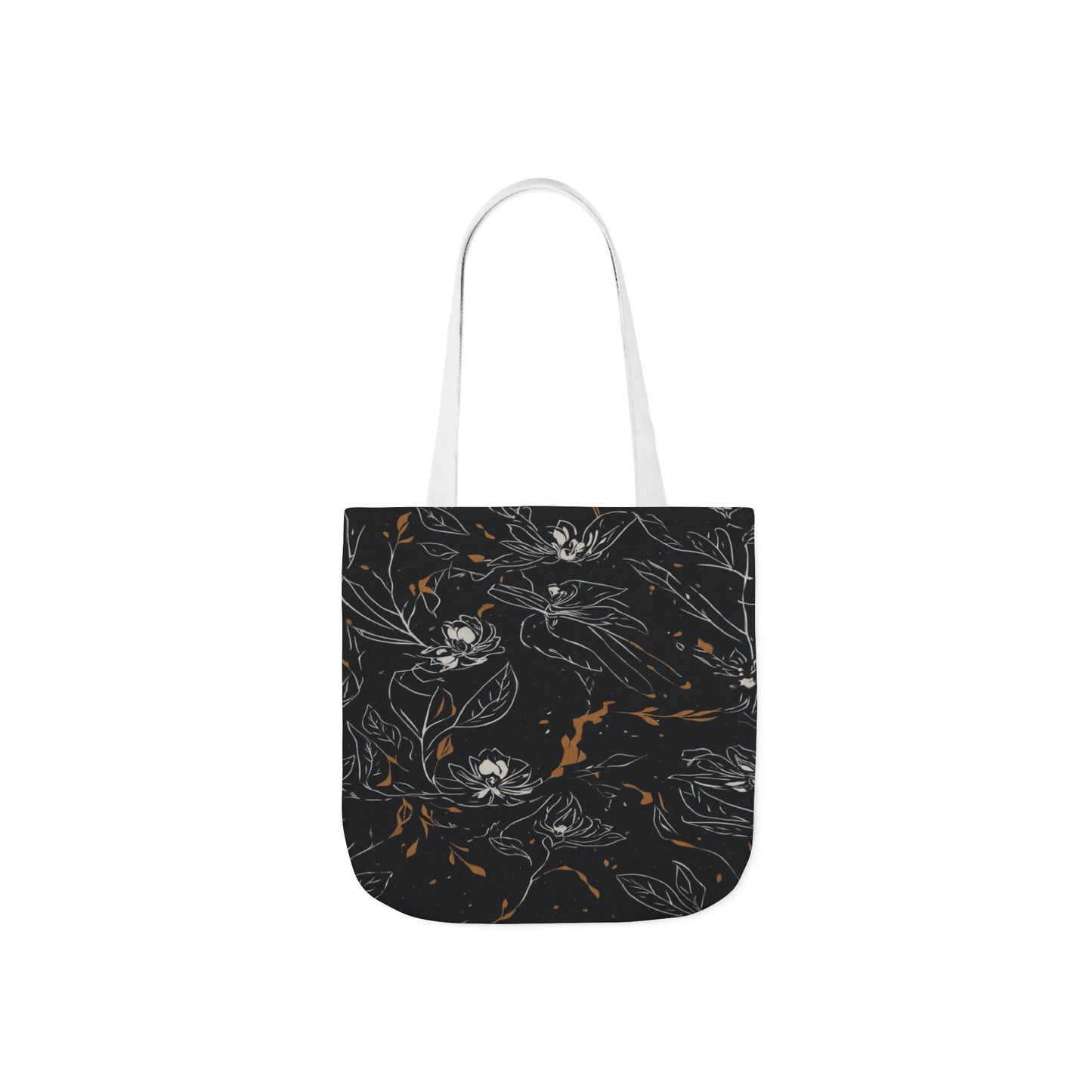 Floral Noir Canvas Tote