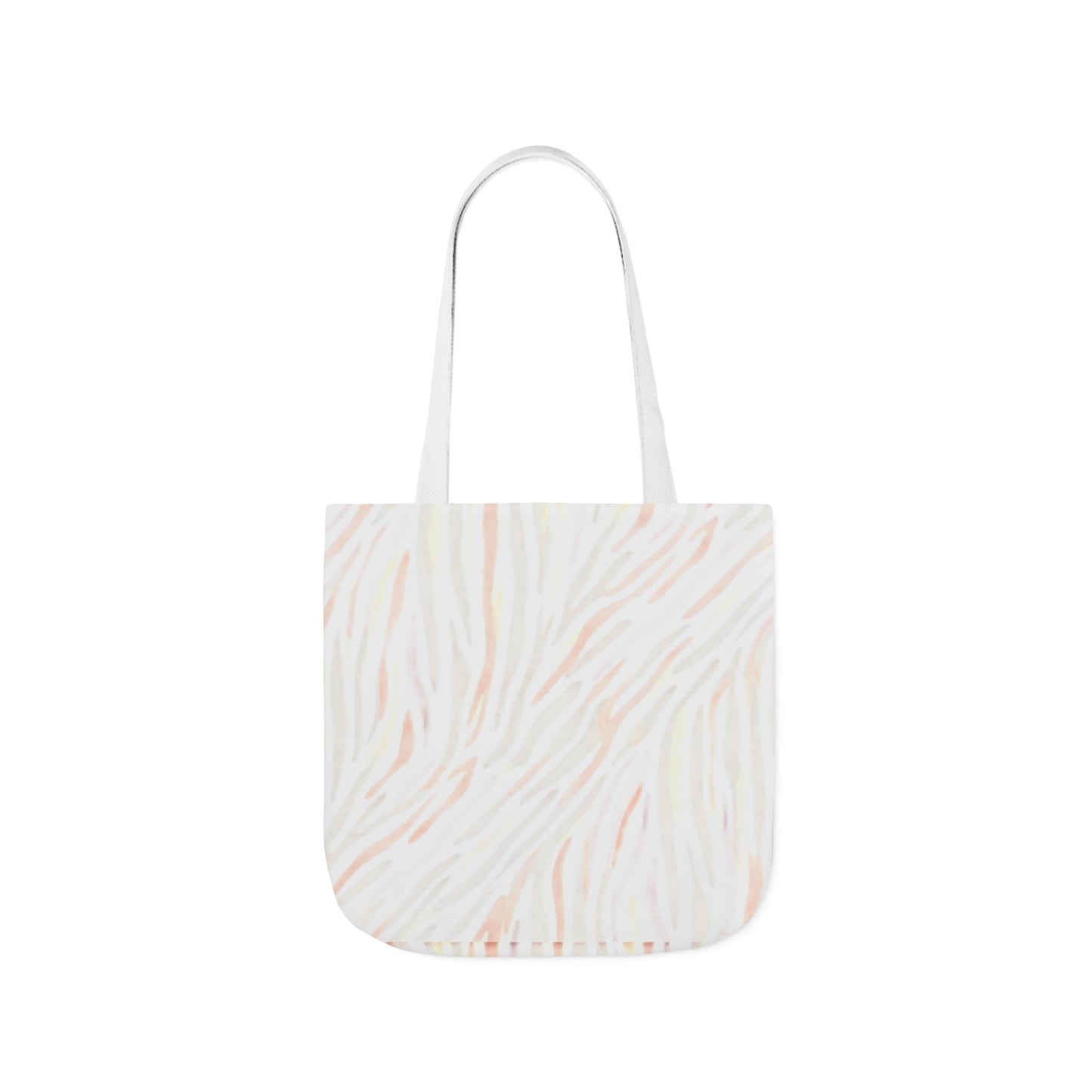 Pastel Zebra Canvas Tote Bag — Lightweight Animal Print Shoulder Tote