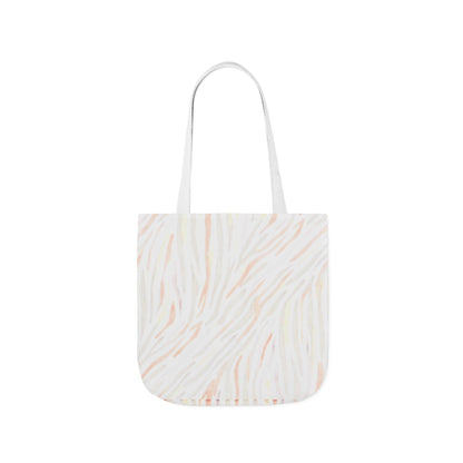 Pastel Zebra Canvas Tote Bag — Lightweight Animal Print Shoulder Tote