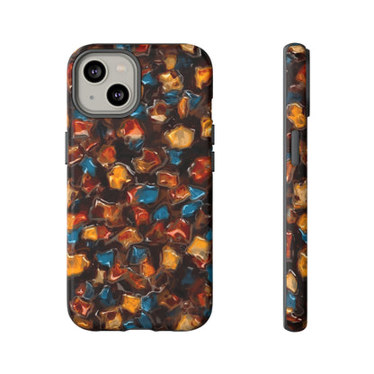 Phone Case - Amber Tortoiseshell Mosaic Protective Cover
