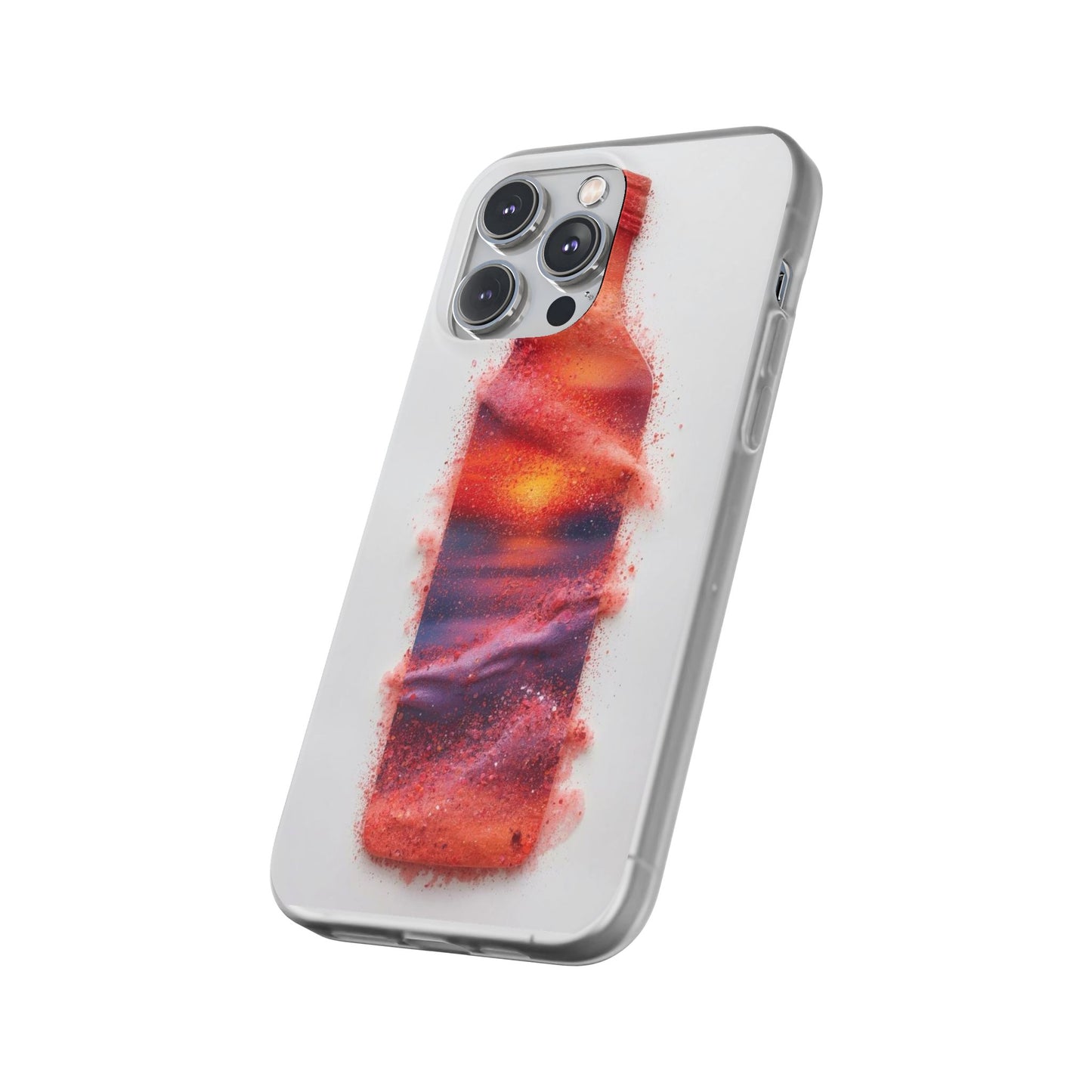 Galaxy Bottle Phone Case — Abstract Cosmic Beverage Design Flexible Case