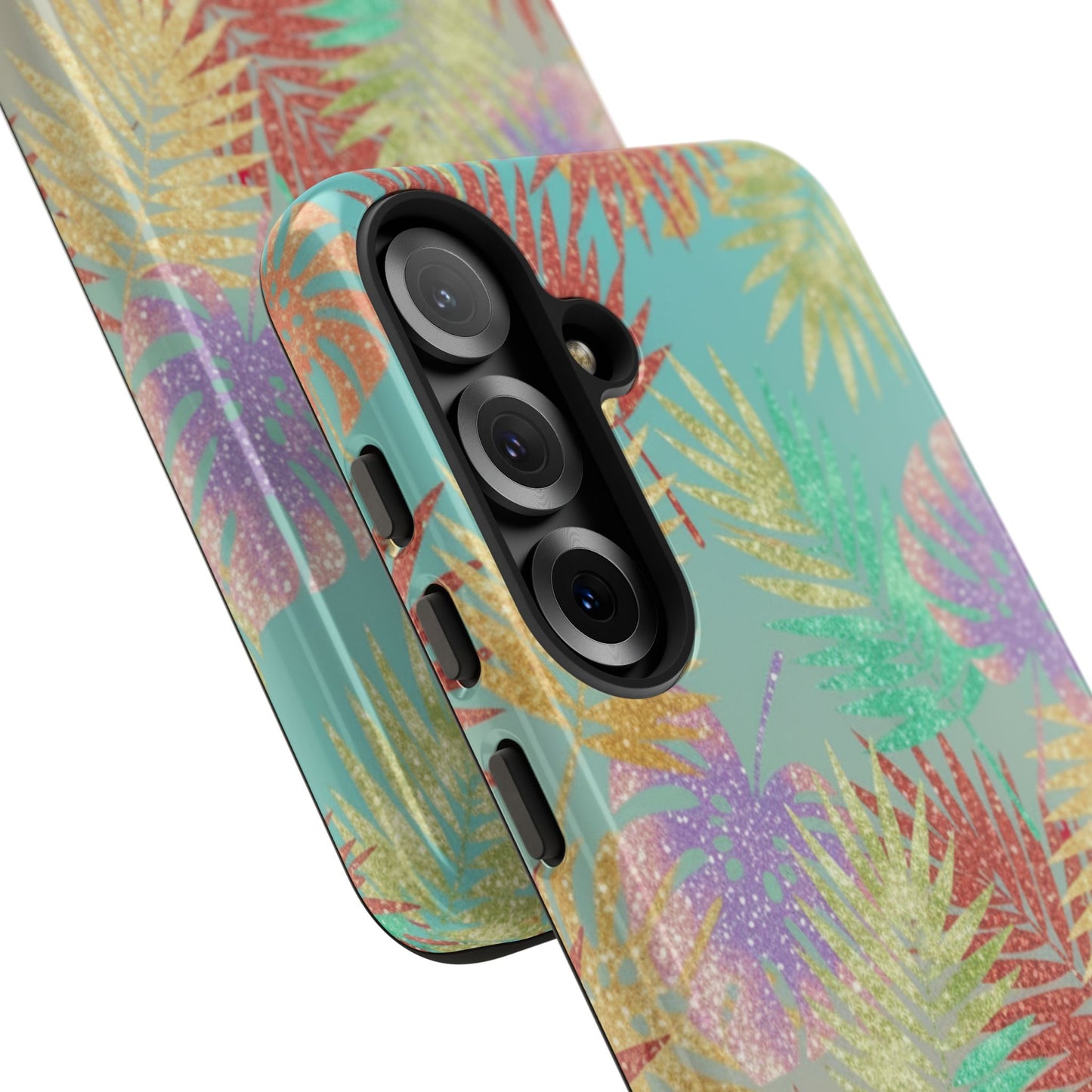 Tropical Palm Leaf Tough Phone Case – Colorful Pastel Botanical Protection