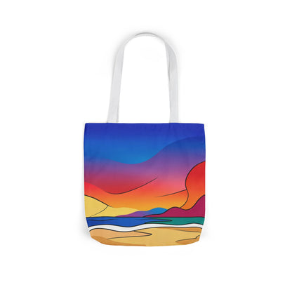 Colorful Sunset Landscape Canvas Tote