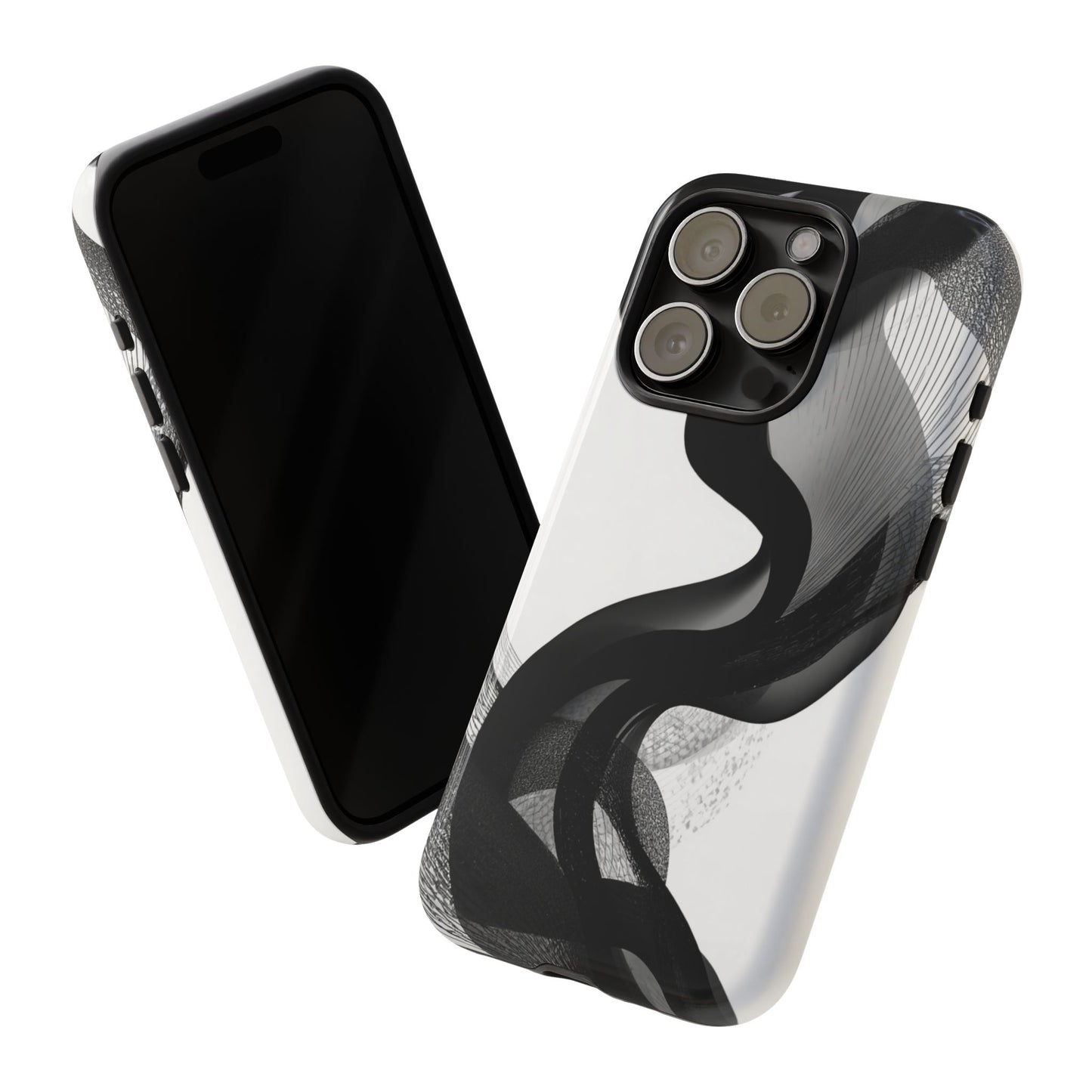 Phone Case — Monochrome Abstract Protective Cover