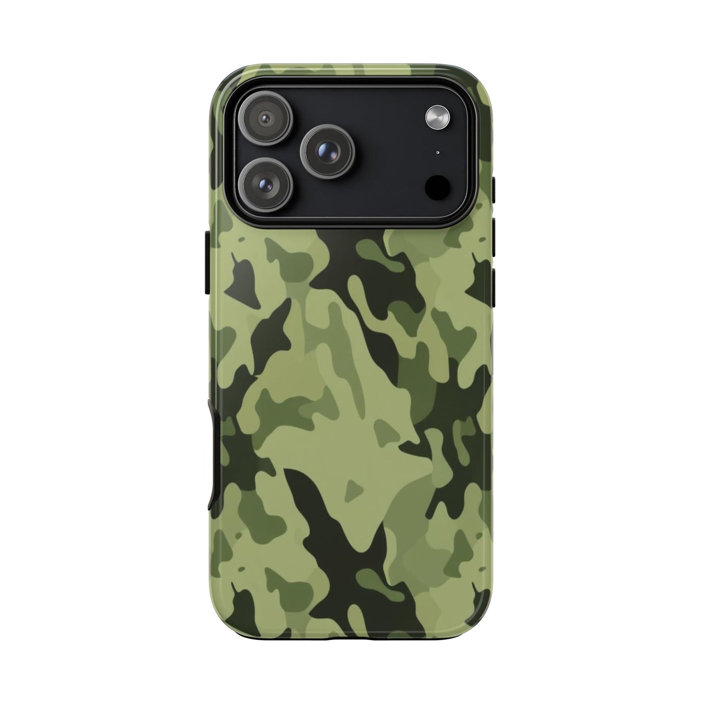 Camo Tough Phone Case — Military Green Protective iPhone Cover