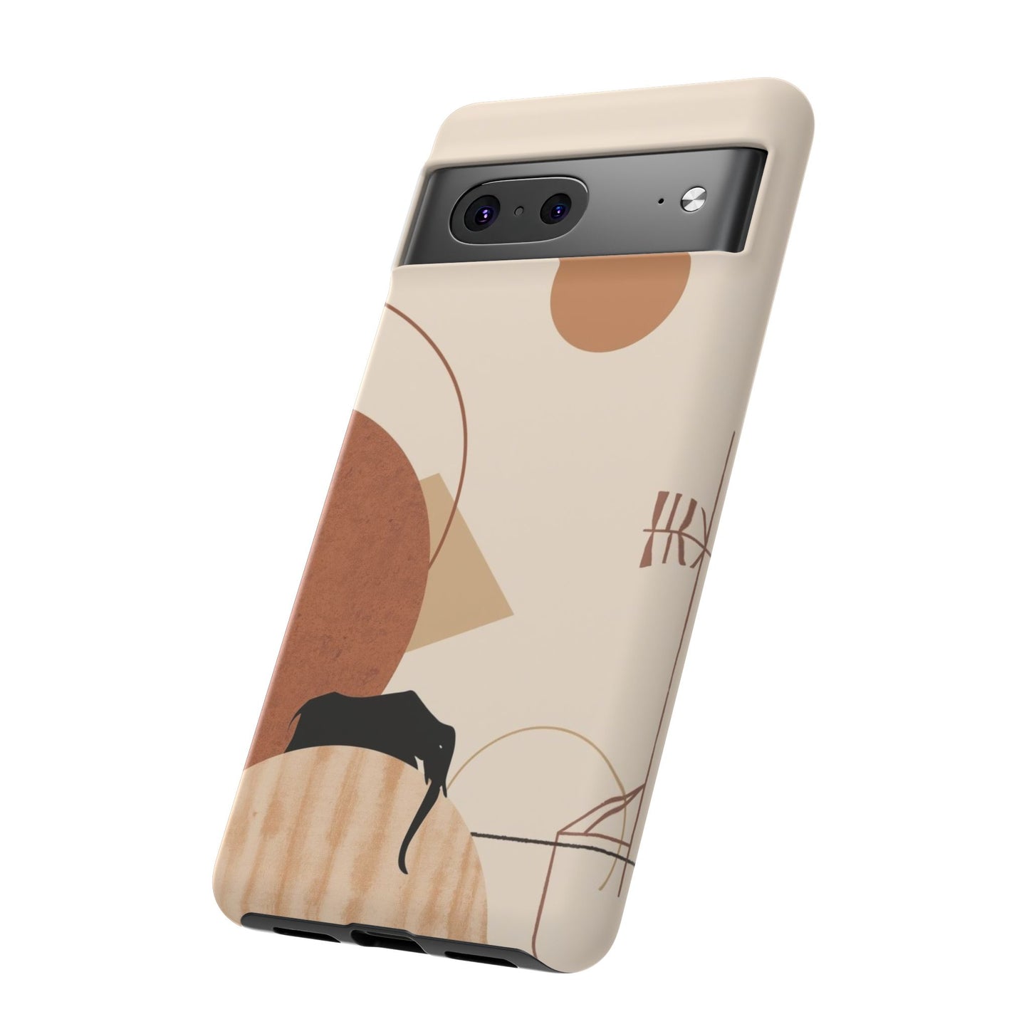 Abstract Earth Tones Phone Case — Minimal Geometric Design