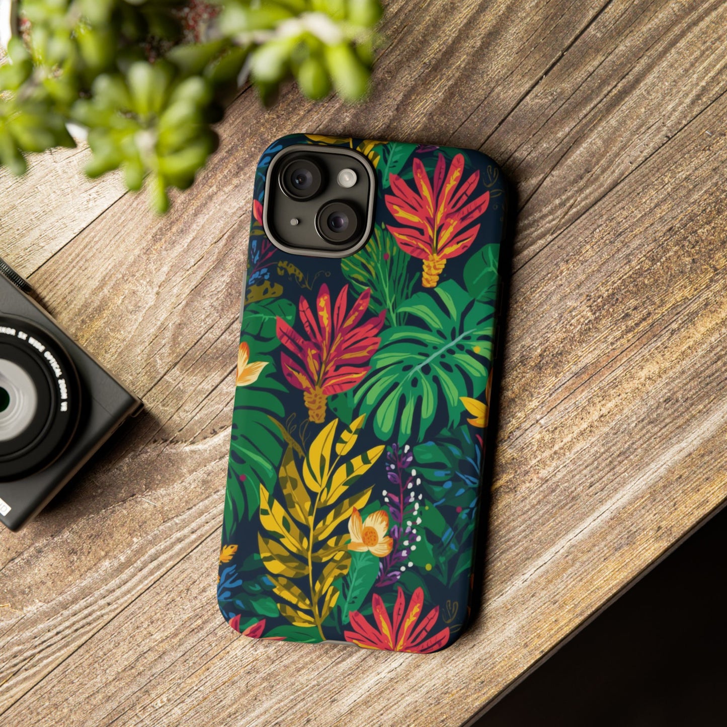Tropical Floral Phone Case — Vibrant Jungle Leaf Protective Cover