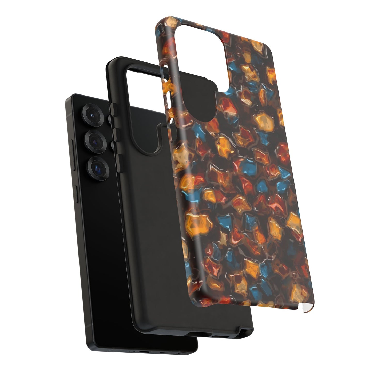 Phone Case - Amber Tortoiseshell Mosaic Protective Cover