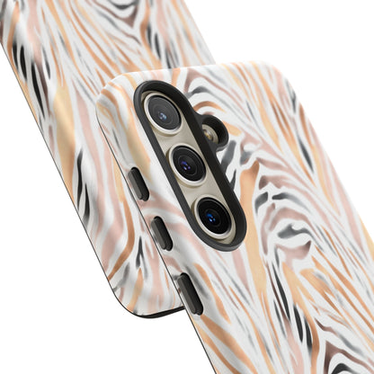 Tough Case — Neutral Watercolor Tiger Stripe Phone Case