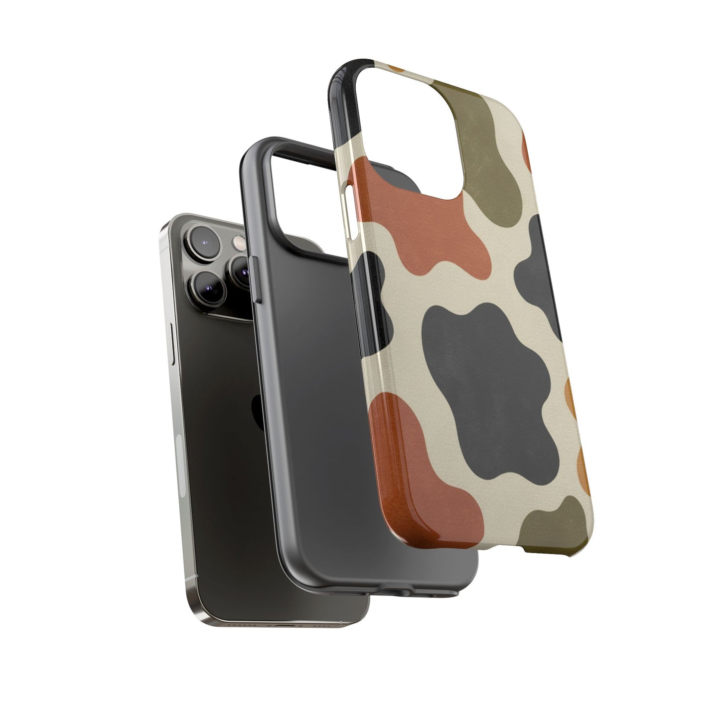 Retro Abstract Camouflage Phone Case — Earth Tone Tough Case
