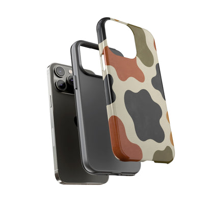 Retro Abstract Camouflage Phone Case — Earth Tone Tough Case