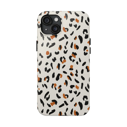 Leopard Print Tough Phone Case — Stylish Protective iPhone Cover