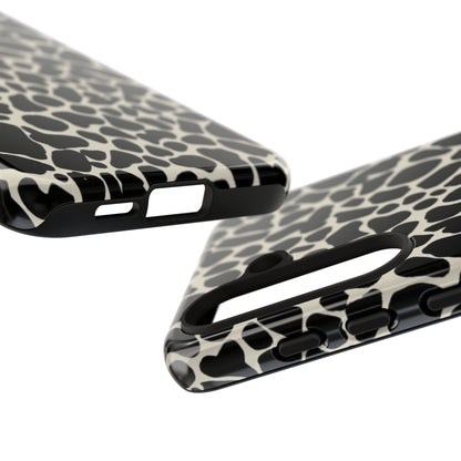 Black and White Cowhide Phone Case — Protective Tough Case