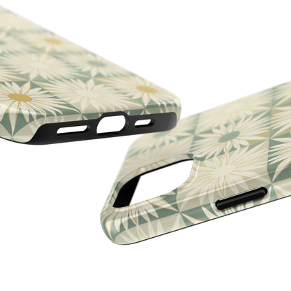 Retro Daisy Tough Phone Case — Vintage Floral Protective Cover for iPhone