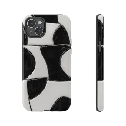 Black & White Abstract Pattern Tough Phone Case
