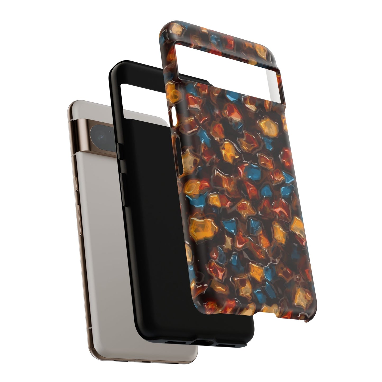 Phone Case - Amber Tortoiseshell Mosaic Protective Cover