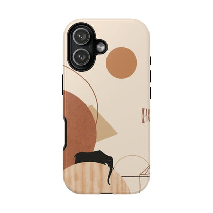 Abstract Earth Tones Phone Case — Minimal Geometric Design
