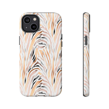 Tough Case — Neutral Watercolor Tiger Stripe Phone Case
