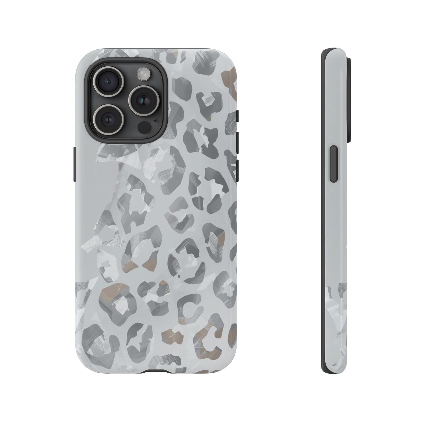Silver Leopard Tough Phone Case