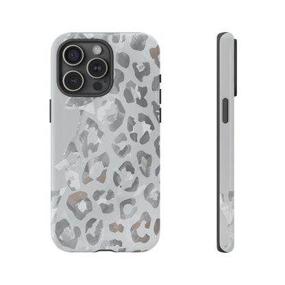 Silver Leopard Tough Phone Case