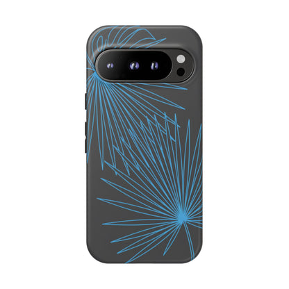 Blue Dandelion Burst Tough Phone Case — Protective Floral iPhone Cover
