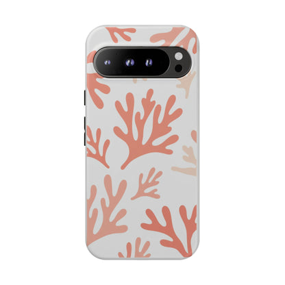 Coral Reef Pattern Tough Phone Case — Pink Beachy Protective Cover