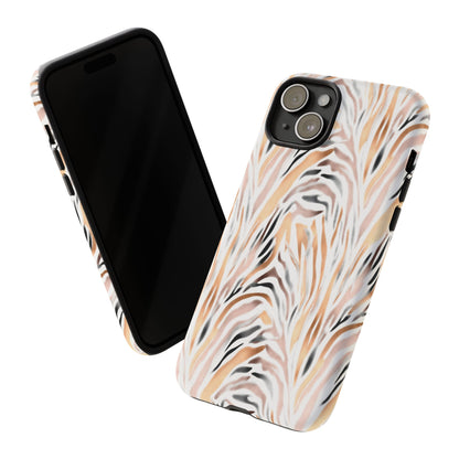 Tough Case — Neutral Watercolor Tiger Stripe Phone Case