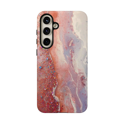 Marbled Rose Gold Galaxy Phone Case — Protective Tough Case