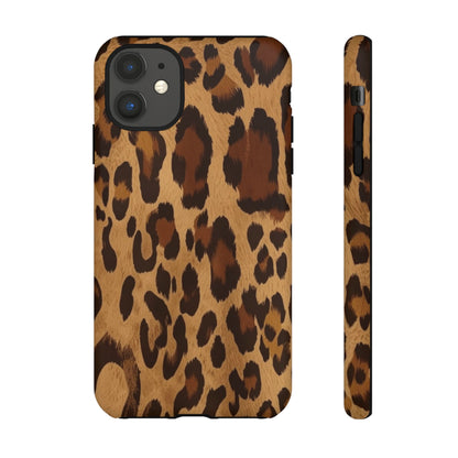 Leopard Print Tough Phone Case — Durable Animal Print Protective Cover