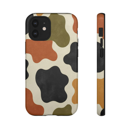 Retro Abstract Camouflage Phone Case — Earth Tone Tough Case
