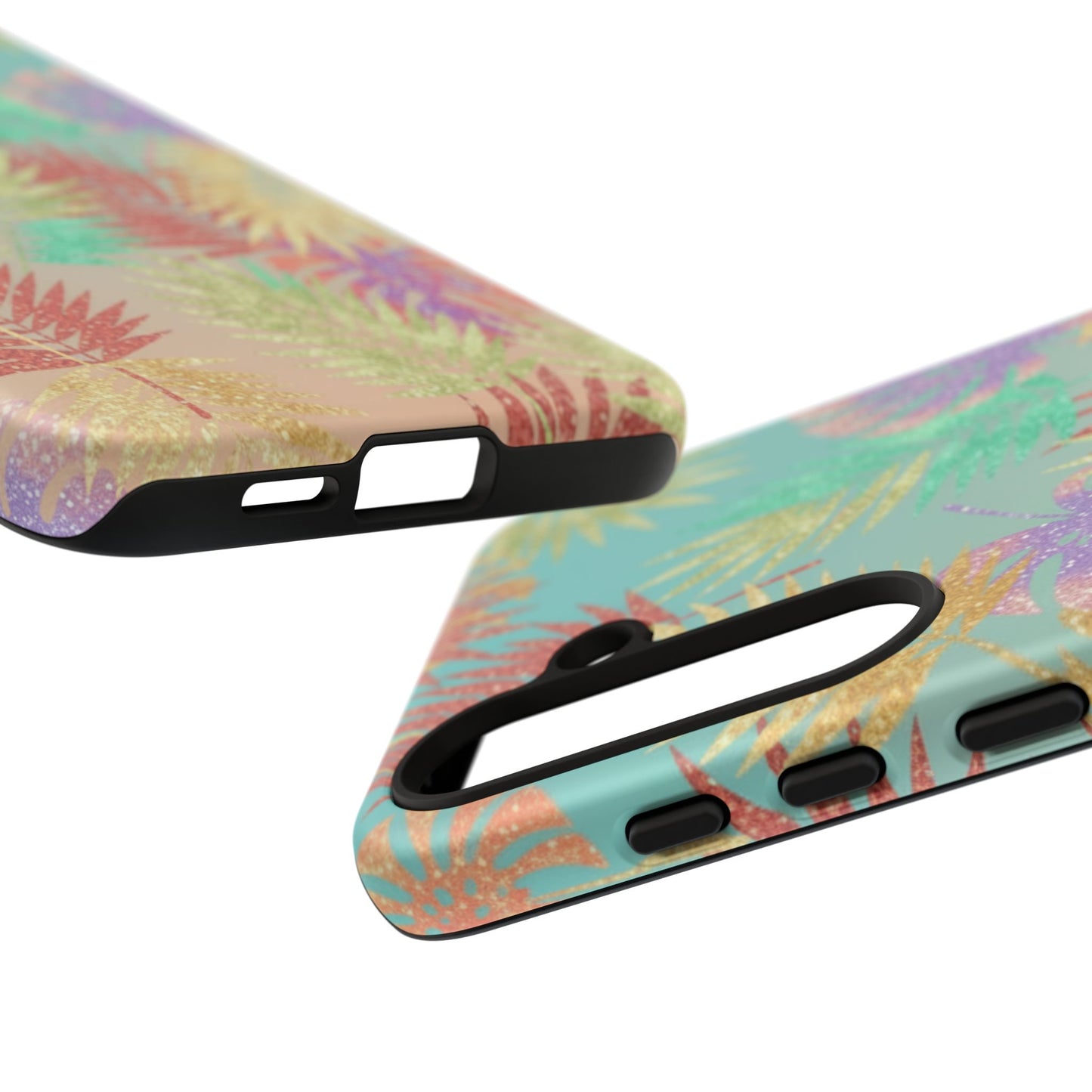 Tropical Palm Leaf Tough Phone Case – Colorful Pastel Botanical Protection