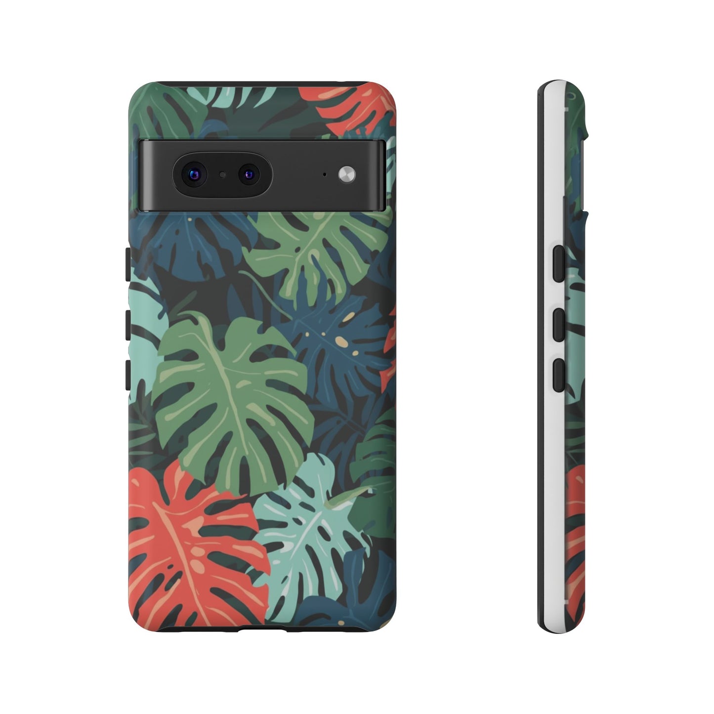 Tropical Monstera Phone Case — Colorful Leaf Protective Tough Case